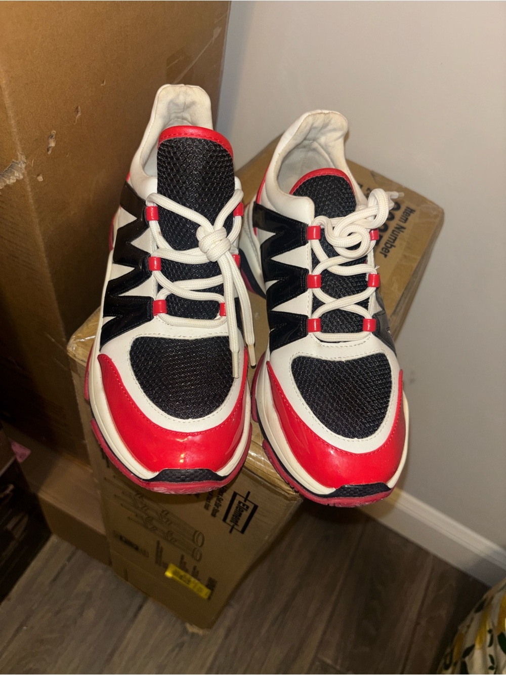 Red White Black Fashion Sneakers